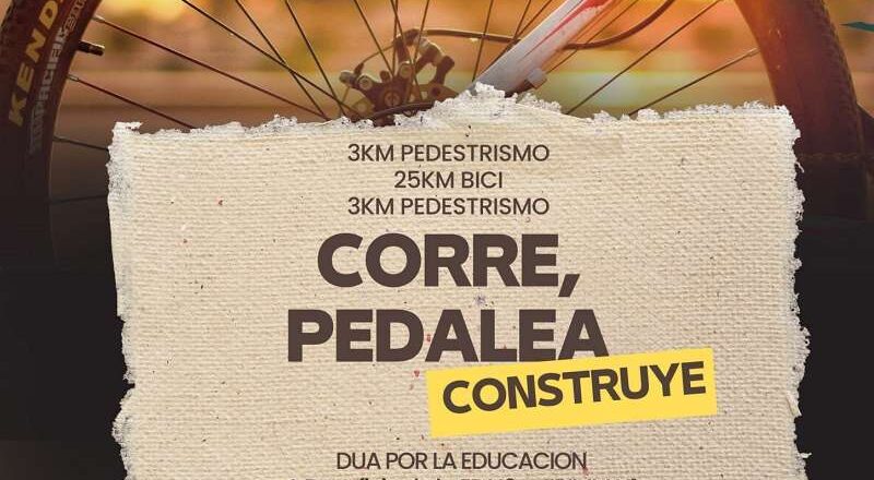 Duatlón a beneficio. Por la educación: Corre, pedalea, construye