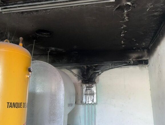 Hospital Municipal de Madariaga: Principio de incendio en la planta de oxígeno